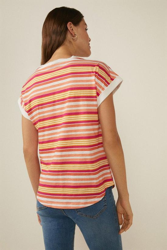 Oasis Multi Stripe Cotton Slub T-shirt 3