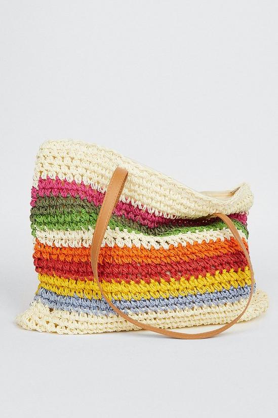 Oasis Colourful Striped Shoulder Beach Bag 2