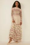 Oasis Dragonfly Embroidered Mesh Maxi Dress thumbnail 1