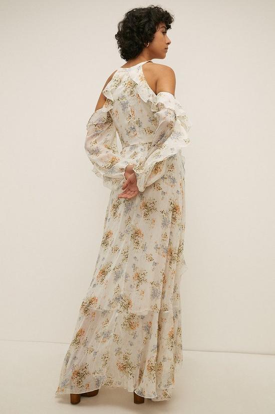 Oasis Floral Ruffle High Low Maxi Dress 3