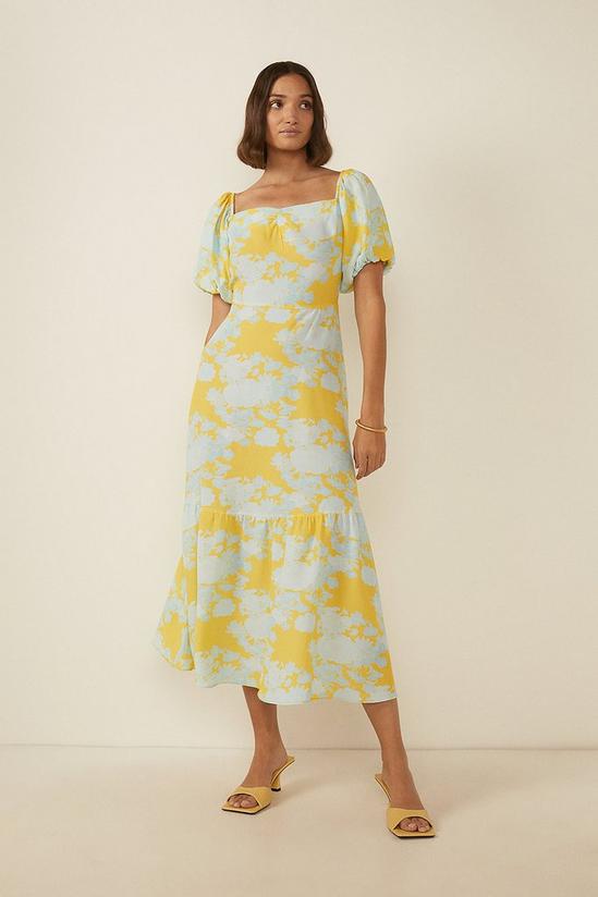 Oasis Shadow Floral Bardot Midi Dress 4