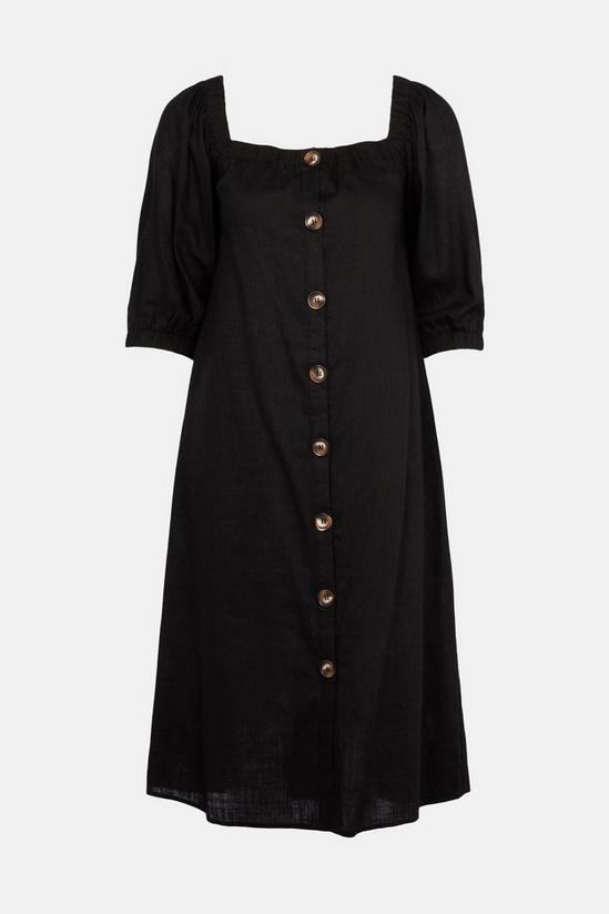 Oasis Petite Button Front Linen Dress 5