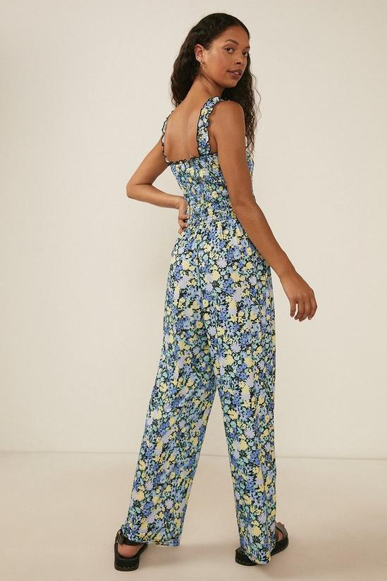 Oasis Floral Shirred Bodice Jumpsuit 3