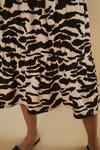 Oasis Tiger Print Tiered Midi Skirt thumbnail 4