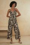 Oasis Tiger Print Strappy Jumpsuit thumbnail 1