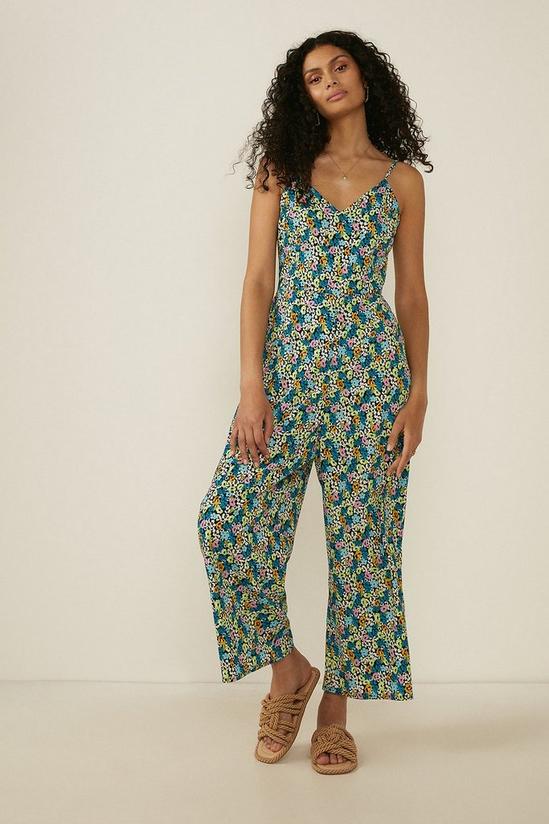 Oasis Floral Print Strappy Jumpsuit 1