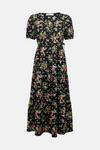 Oasis Floral Print Wrap Top Tiered Midi Dress thumbnail 5