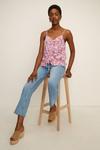 Oasis Blurred Floral Ruched Front Cami thumbnail 4