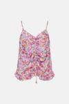 Oasis Blurred Floral Ruched Front Cami thumbnail 5