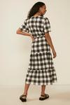 Oasis Large Gingham Textured Tiered Midi Dress thumbnail 3