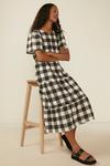 Oasis Large Gingham Textured Tiered Midi Dress thumbnail 4