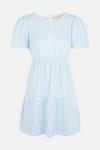 Oasis Petite Gingham Textured Tiered Mini Dress thumbnail 5