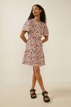Oasis Floral Textured Tiered Mini Dress thumbnail 1