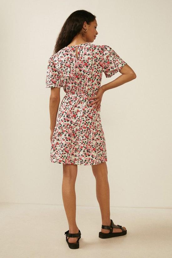 Oasis Floral Textured Tiered Mini Dress 3