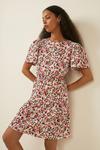 Oasis Floral Textured Tiered Mini Dress thumbnail 4