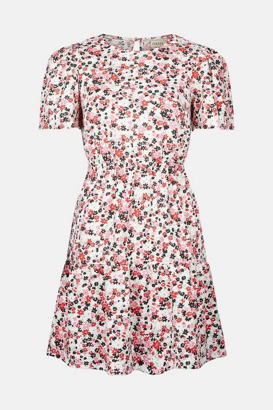 Oasis Floral Textured Tiered Mini Dress 5
