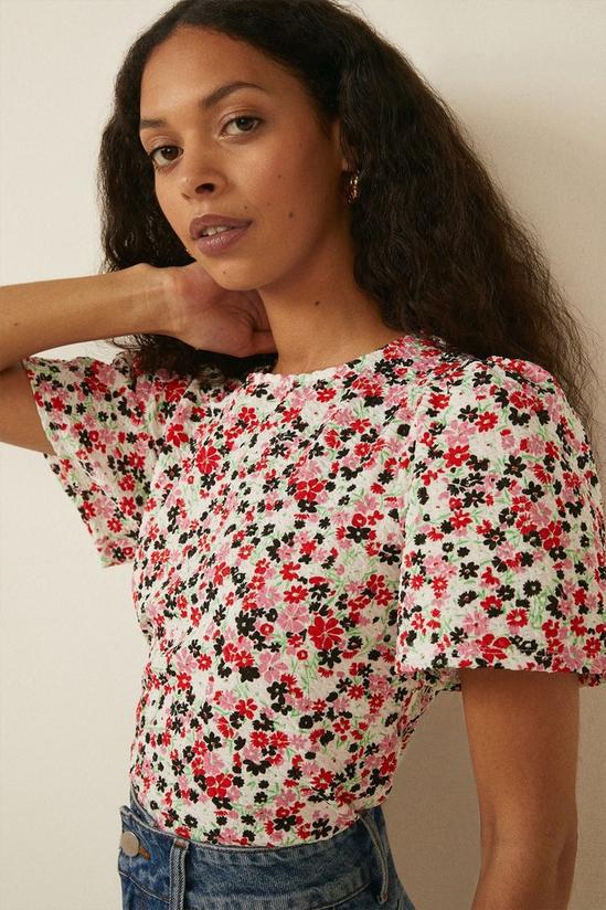 Oasis Floral Textured Top 2