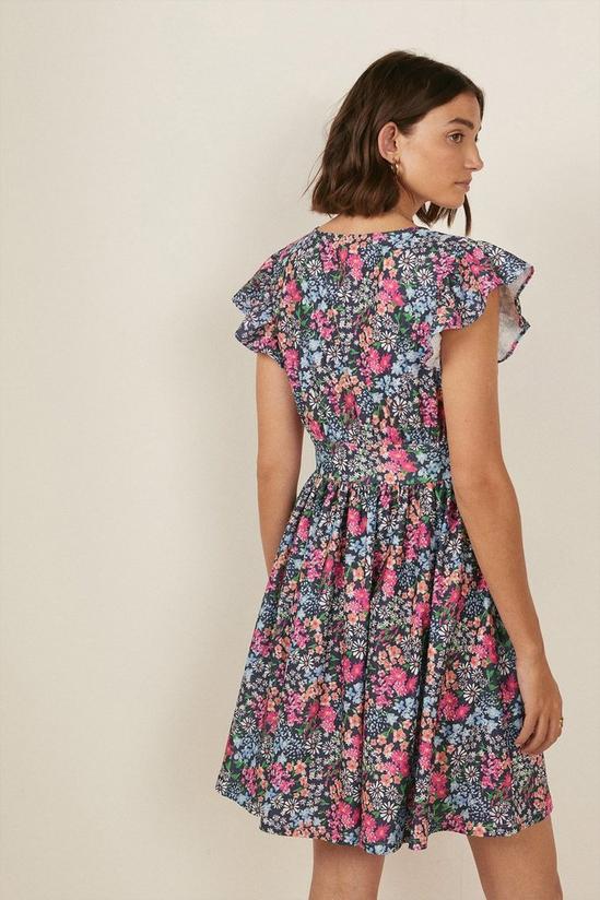 Oasis Textured Jersey Floral Print Mini Dress 3