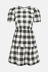 Oasis Large Gingham Textured Tiered Mini Dress thumbnail 5