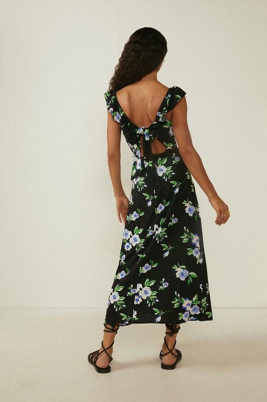 Oasis Frill Floral Printed Strap Back Midi Dress 3