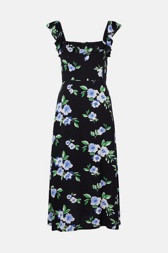 Oasis Frill Floral Printed Strap Back Midi Dress 5