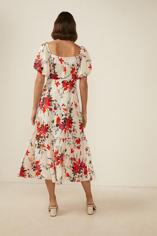 Oasis Floral Printed Bardot Midi Dress 3