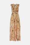 Oasis Floral Frill Halter Cut Out Back Maxi Dress thumbnail 6