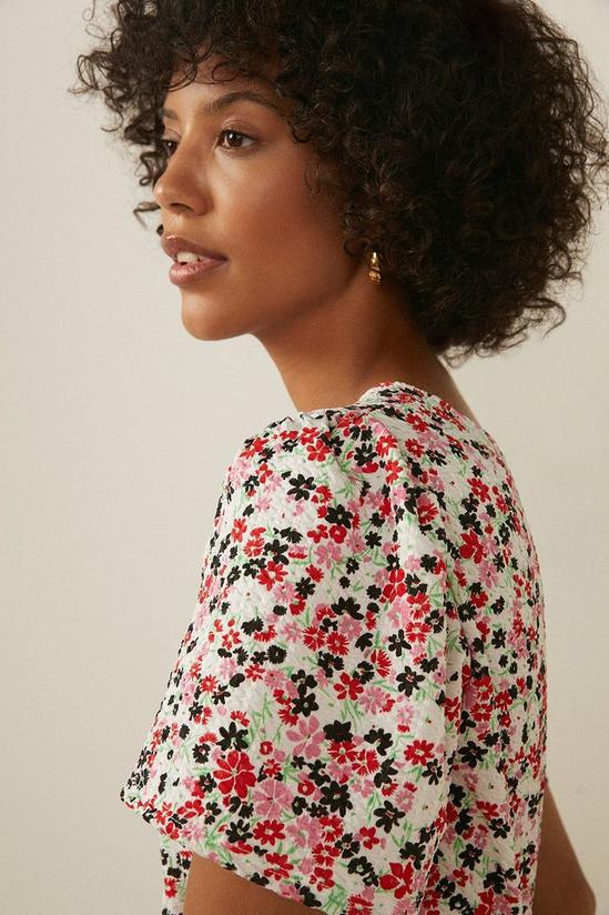 Oasis Floral Textured Tiered Midi Dress 4