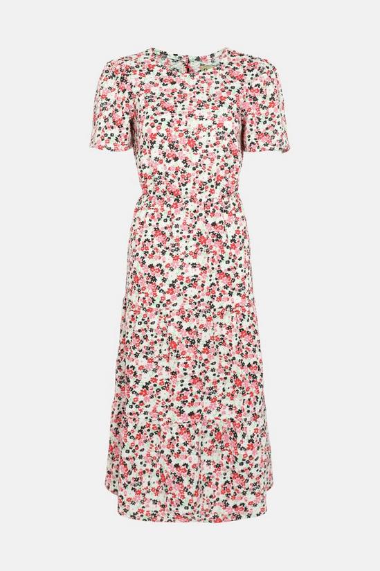 Oasis Floral Textured Tiered Midi Dress 5