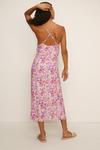 Oasis Blurred Floral Ruched Front Midi Slip Dress thumbnail 3