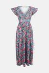 Oasis Textured Jersey Floral Print Midi Dress thumbnail 5