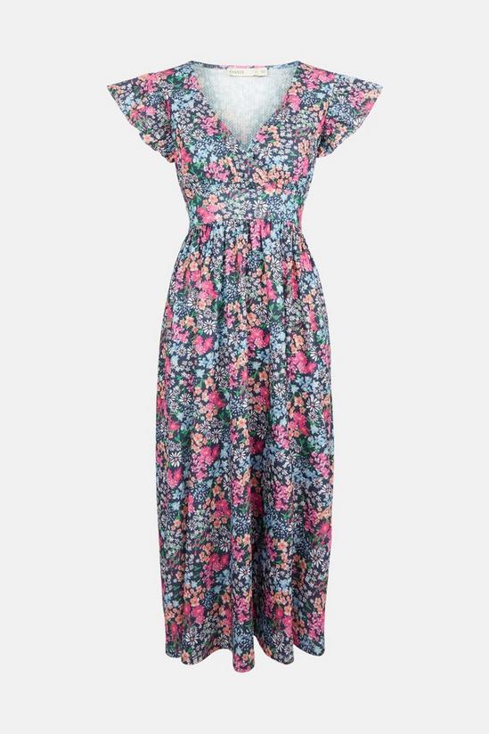 Oasis Textured Jersey Floral Print Midi Dress 5