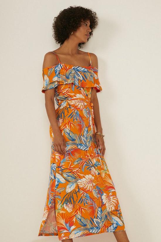 Oasis Floral Bardot Maxi Dress 2