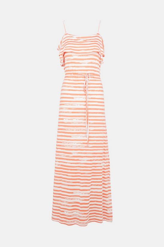 Oasis Paintbrush Stripe Bardot Maxi Dress 5