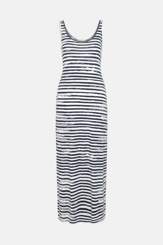 Oasis Paintbrush Stripe Scoop Neck Maxi Dress 5