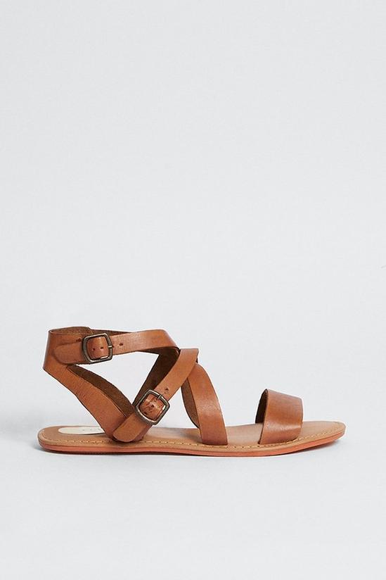 Oasis Leather Double Buckle Strappy Sandal 1