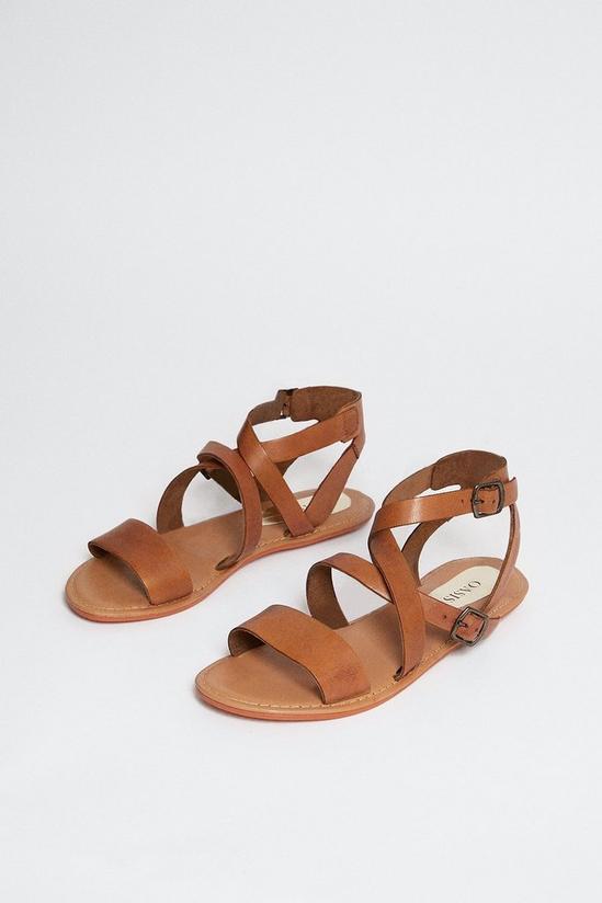 Oasis Leather Double Buckle Strappy Sandal 2
