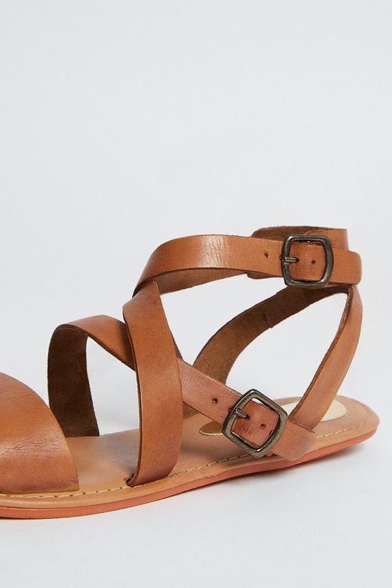 Oasis Leather Double Buckle Strappy Sandal 3