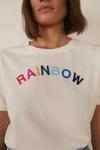 Oasis Rainbow Embroidered T Shirt thumbnail 2