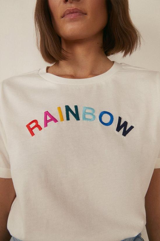 Oasis Rainbow Embroidered T Shirt 2
