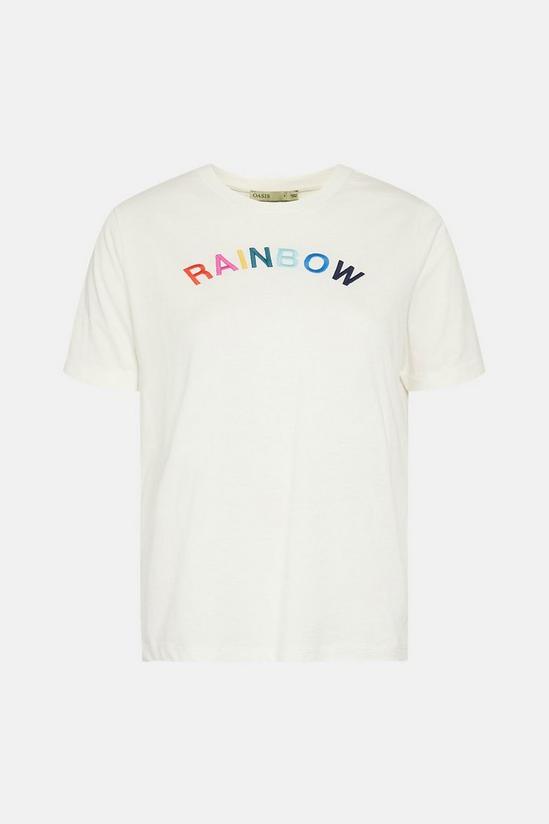 Oasis Rainbow Embroidered T Shirt 5