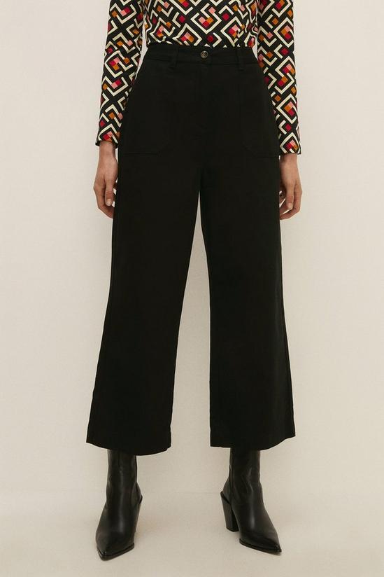 Oasis Wide Leg Cropped Trouser 2