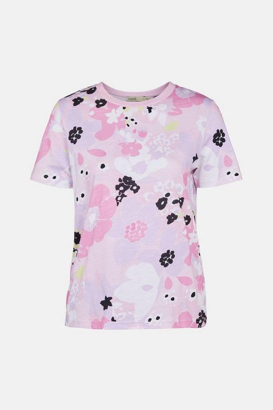 Oasis Cotton Floral Slub T-shirt 5