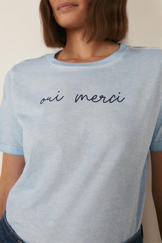Oasis Oui Merci Oil Wash T-shirt 2