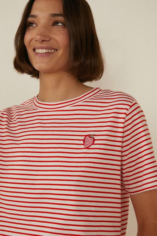 Oasis Cotton Strawberry Stripe T-shirt 2