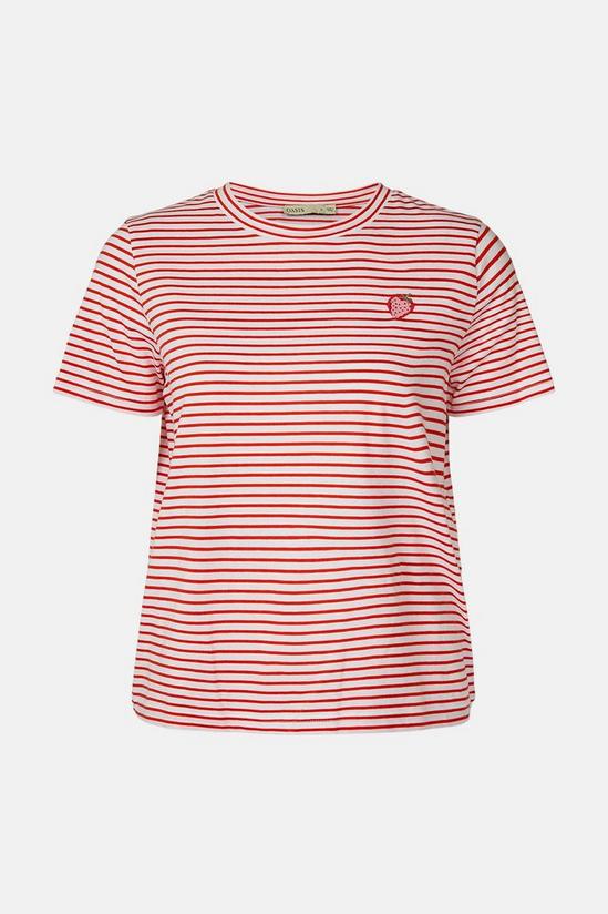 Oasis Cotton Strawberry Stripe T-shirt 5