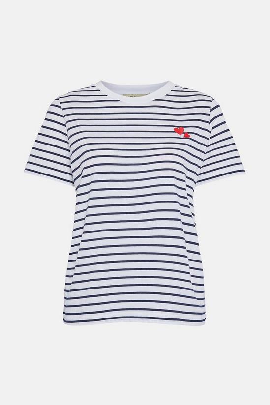 Oasis Cotton Heart Stripe T-shirt 5