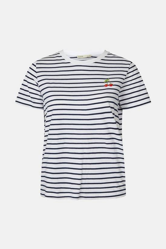 Oasis Cotton Cherry Stripe T-shirt 5