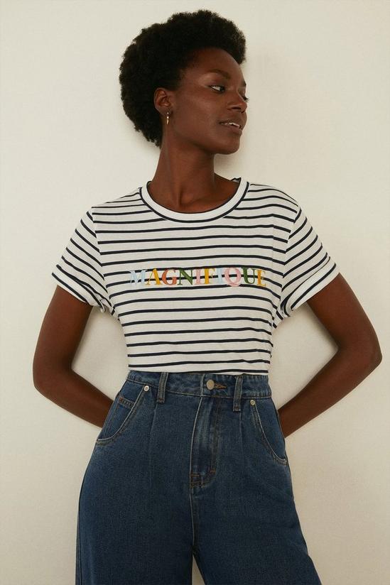 Oasis Cotton Magnifique Stripe T-shirt 4