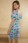 Oasis Floral Printed Ruched Front Mini Dress thumbnail 3